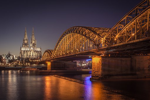 cologne, cathedral, bridge